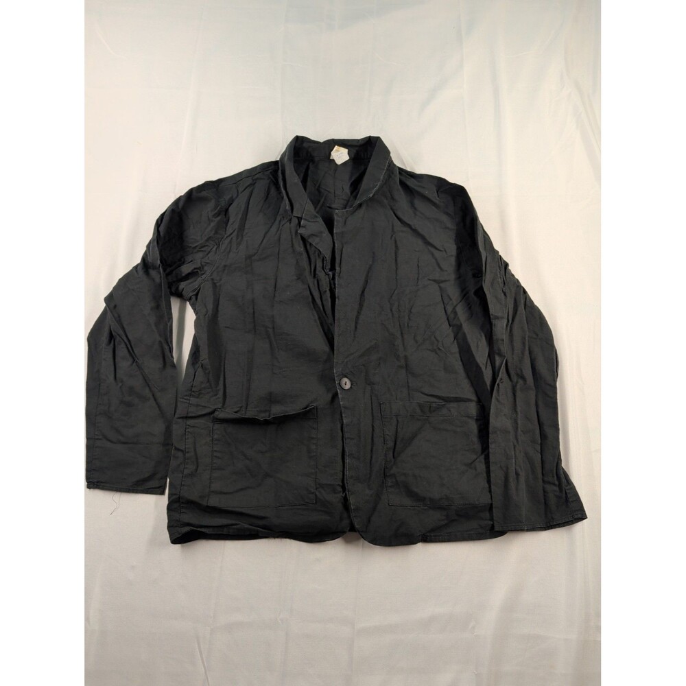 Vintage Flair California USA Lightweight Blazer Style Medium Black Jacket Cotton